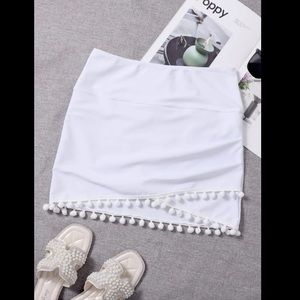Pom Pom Trim Skort